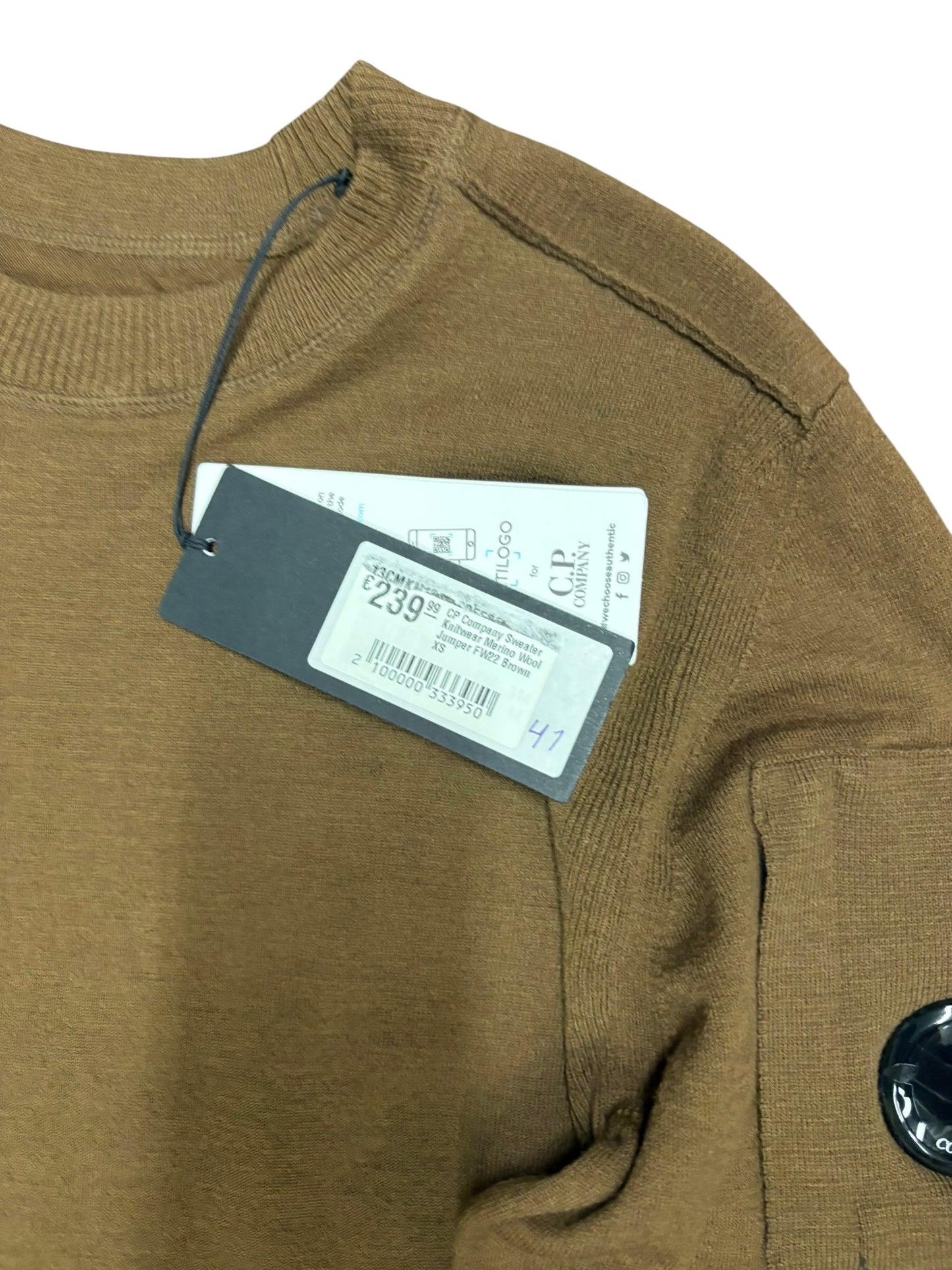 CP company wool crewneck brown