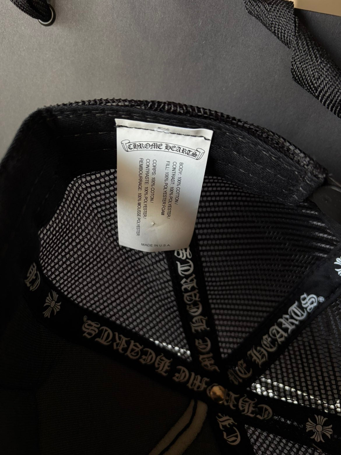 Chrome hearts paris trucker cap