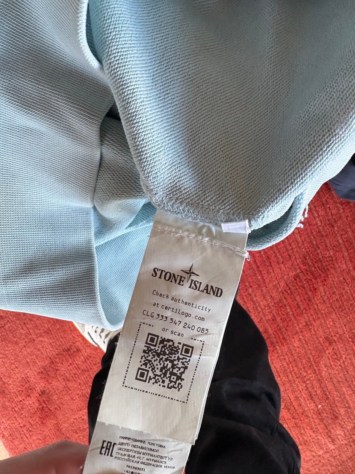 Stone island crewneck light blue