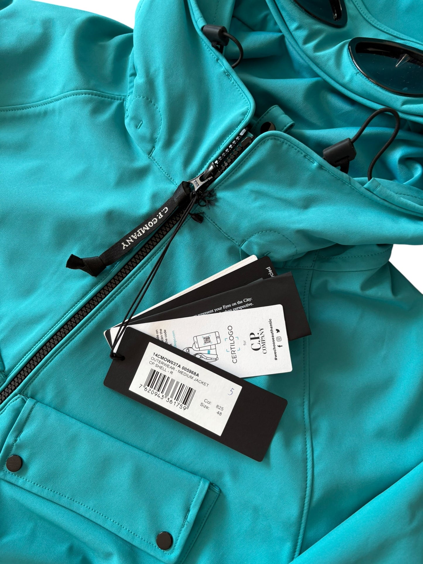 CP company softshell cyan