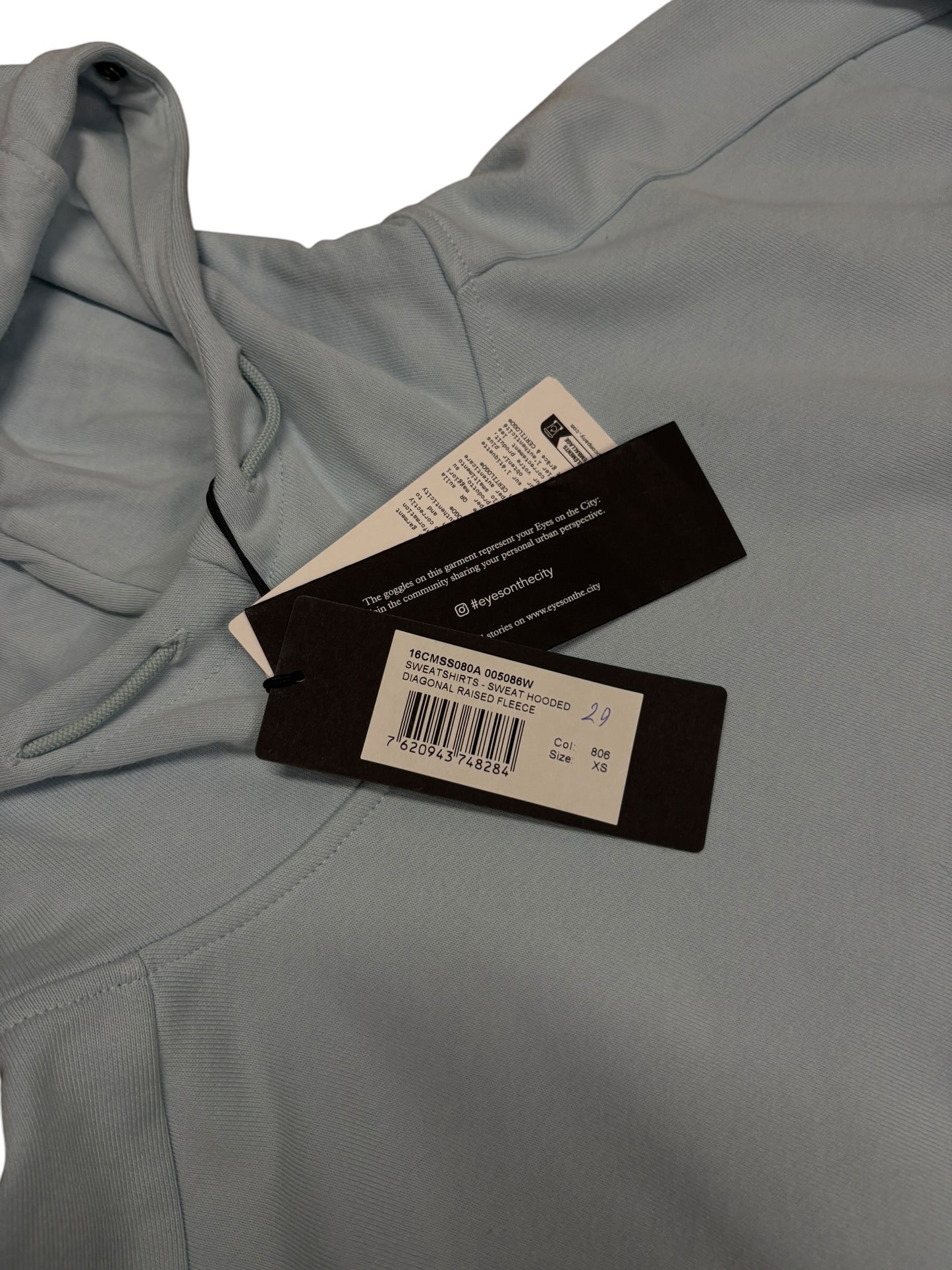 CP company hoodie light blue