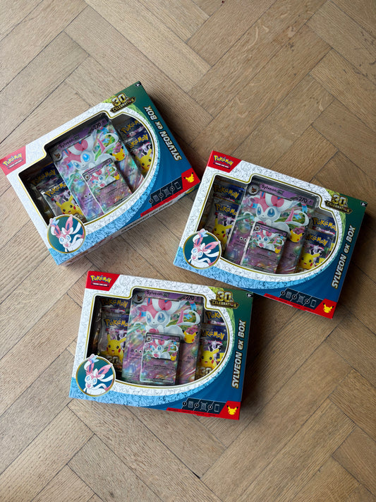 Pokemon 30TH anniversary Sylveon EX boxes