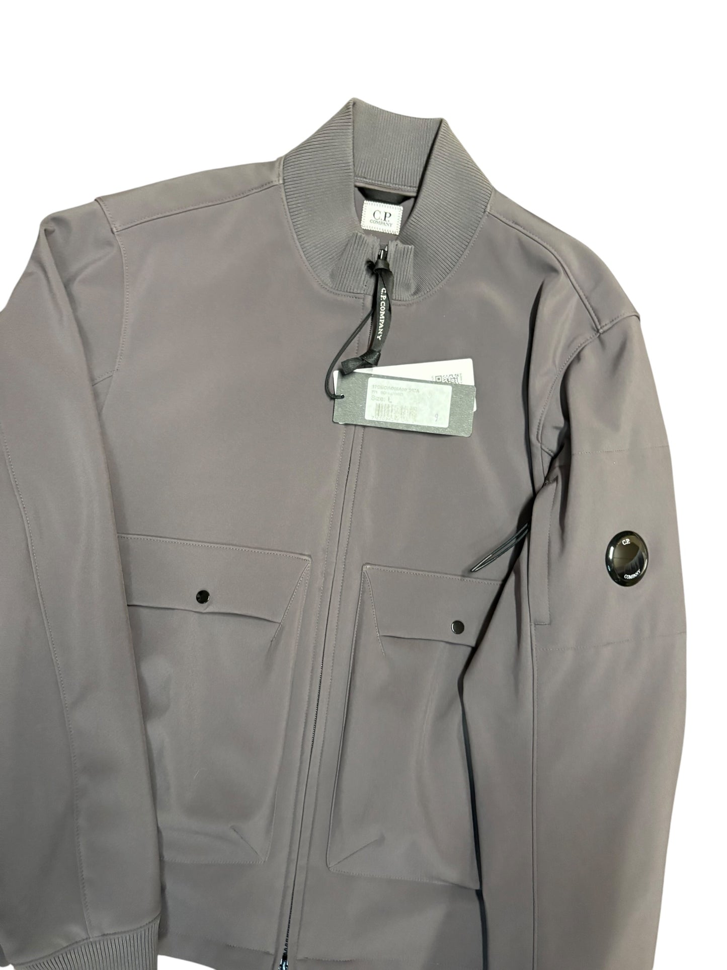CP company softshell grey bomber