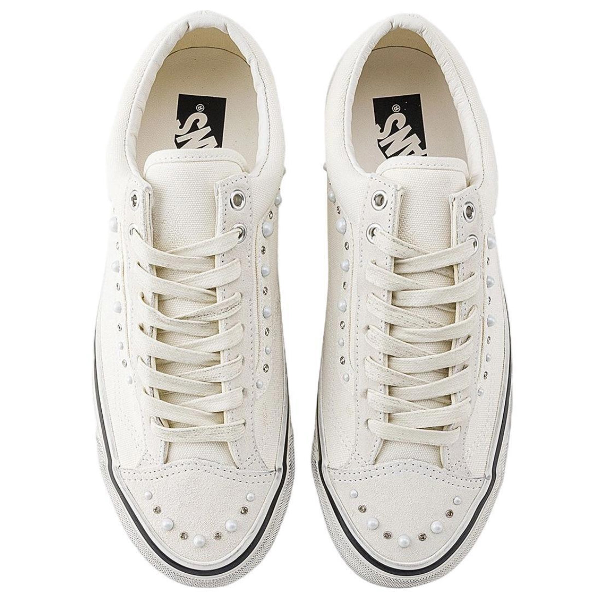 Vans pearlized white