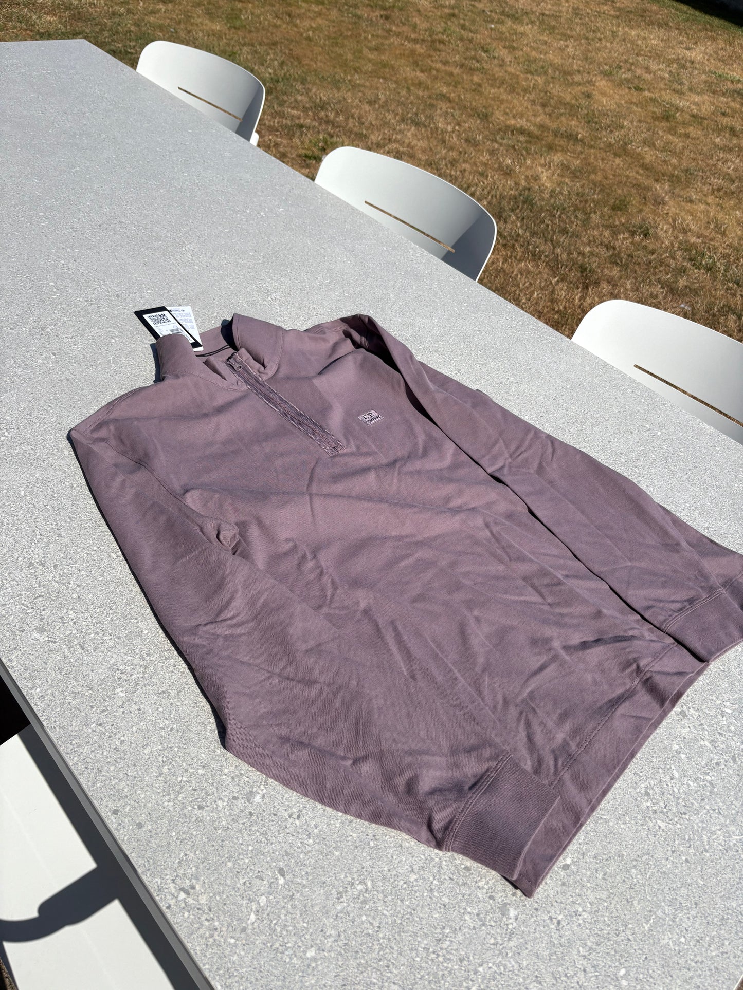 CP company Quarterzip Grey/purple